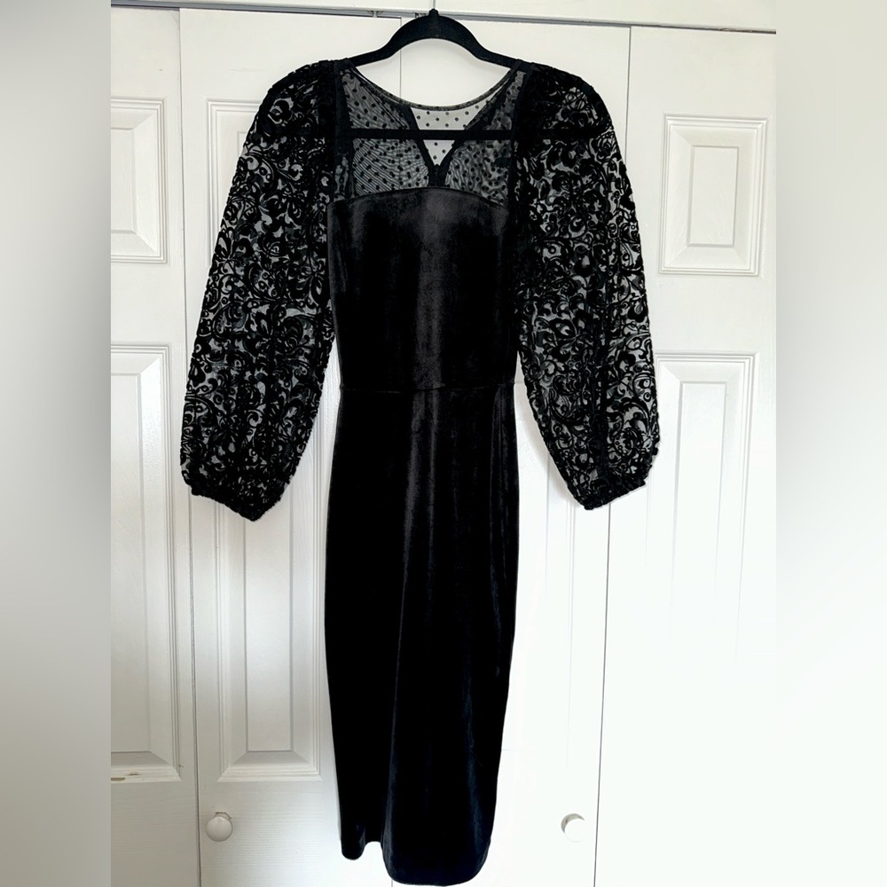 Black velvet dress